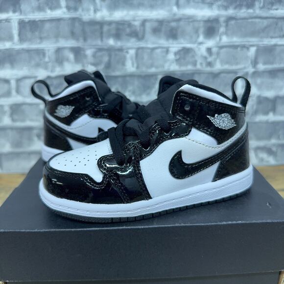 Nike Air Jordan 1 Mid SE All Star Black White DD2193-001 Toddler Size 8C New - Picture 1 of 7